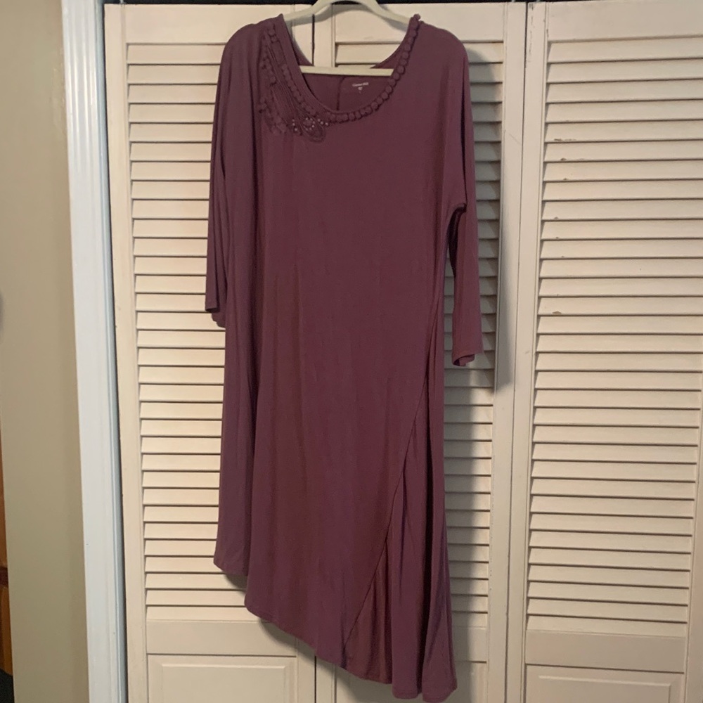 Garnet Hill Elegant Mauve Dress. D2